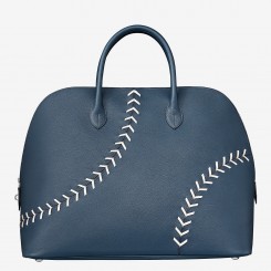 Best Hermes Blue Malte Bolide 1923 45 Baseball Bag JM20YF21