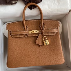 Copy Hermes Birkin 25 Handmade Bag In Brown Clemence Leather JM292it96
