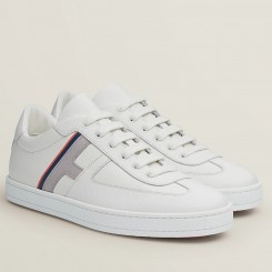 Copy Hermes Boomerang Sneakers In Multicolore White Leather JM308Lo91