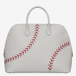 Designer Hermes Gris Perle Bolide 1923 45 Baseball Bag JM1741SU34