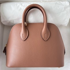 Fake Hermes Bolide 1923 Mini Handmade Bag In Quebracho Chevre Mysore Leather JM1884SS84