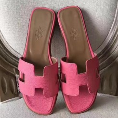 Fake Hermes Oran Sandals In Rose Confetti Epsom Leather JM2040fJ59