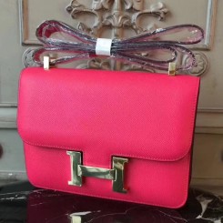 Fake Hermes Red Constance MM 24cm Epsom Leather Bag JM2038GR32