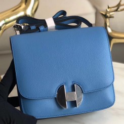 Hermes 2002 20cm Bag In Blue Paradise Evercolor Calfskin JM998vX95