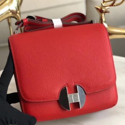 Hermes 2002 20cm Bag In Red Evercolor Calfskin JM1326fj51