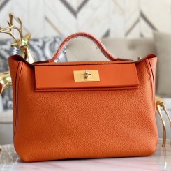 Hermes 24/24 29 Bag In Pink Clemence Calfskin JM1296vX95