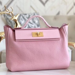 Hermes 24/24 29 Bag In Red Clemence Calfskin JM1213qx37