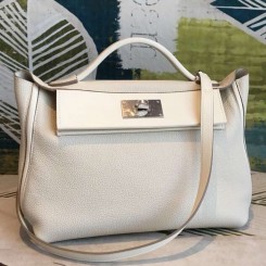 Hermes 24/24 29 Bag In White Clemence Calfskin JM608qq80