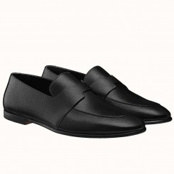 Hermes Ancora Loafers In Black Goatskin JM903hu72