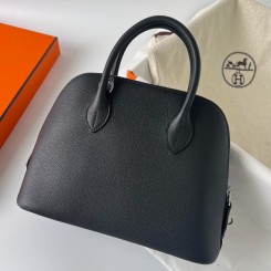Hermes Bolide 1923 25 Handmade Bag In Black Evercolor Calfskin JM1915eo14