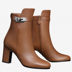 Hermes Camel Joueuse Ankle Boots JM437uZ84