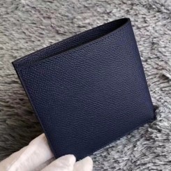 Hermes Dark Blue MC Copernic Compact Wallet JM2015bF80