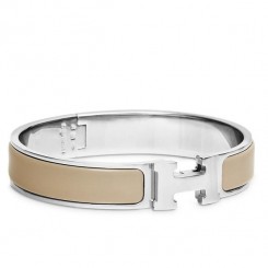 Hermes Etoupe Enamel Clic H PM Bracelet JM762JB13
