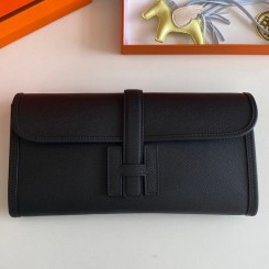 Hermes Jige Elan 29 Clutch Bag In Black Epsom Leather JM190Ej26