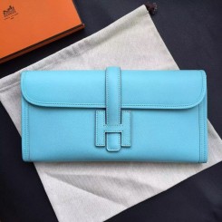 Hermes Jige Elan 29 Clutch Bag In Blue Atoll Epsom Calfskin JM1368rf73