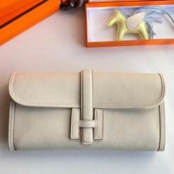 Hermes Jige Elan 29 Clutch Bag In Craie Swift Calfskin JM161Fo38