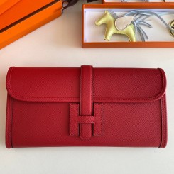 Hermes Jige Elan 29 Clutch Bag In Red Epsom Leather JM1759us64