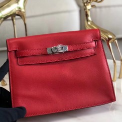 Hermes Kelly Danse Handmade Bag In Red Swift Leather JM1553DU34