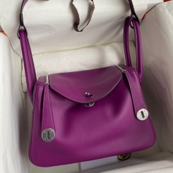 Hermes Lindy 26 Handmade Bag In Anemone Swift Calfskin JM425eo14