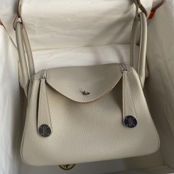Hermes Lindy 26 Handmade Bag In Beton Clemence Leather JM1469Sy67