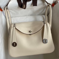 Hermes Lindy 26 Handmade Bag In Nata Clemence Leather JM636Yd28
