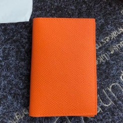 Hermes MC Euclide Card Holder In Orange Epsom Leather JM510Xy49