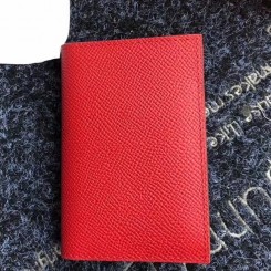 Hermes MC Euclide Card Holder In Red Epsom Leather JM307hu72