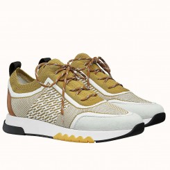 Hermes Men's Addict Sneakers In Multicolore Knit JM1859Wj24