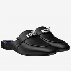 Hermes Oz Mules In Black Calfskin JM194vA83