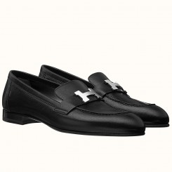 Hermes Paris Loafers In Noir Goatskin JM1321hs91