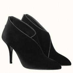Hermes Virginia Ankle Boots In Black Velvet JM324Pf97