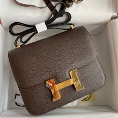 High Imitation Hermes Constance 18 Handmade Bag In Chocolat Epsom Calfskin JM2052Dd98