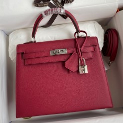 Hot Replica Hermes Kelly Sellier 28 Handmade Bag In Ruby Epsom Calfskin JM1372qd52