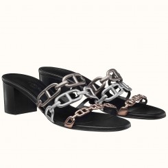 Hot Replica Hermes Tandem Sandals In Gold/Silver Lambskin JM478qd52