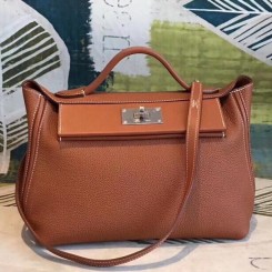 Imitation Hermes 24/24 29 Bag In Brown Clemence Calfskin JM1844Bb80