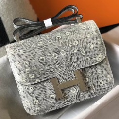 Imitation Hermes Constance 24cm Bag In Ombre Embossed Natural Lizard JM1824xN24