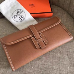 Imitation Hermes Jige Elan 29 Clutch Bag In Gold Epsom Calfskin JM304uj55