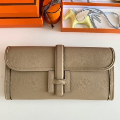 Imitation Hermes Jige Elan 29 Clutch Bag In Gris Tourterelle Epsom Leather JM1427if87