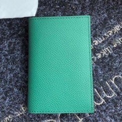 Imitation Hermes MC Euclide Card Holder In Green Epsom Leather JM1538EY41