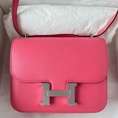 Imitation High Quality Hermes Constance 18 Handmade Bag In Rose Lipstick Evercolor Calfskin JM1690Ki36