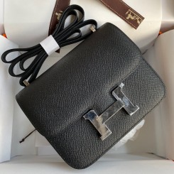 Replica Hermes Constance 18 Handmade Bag In Black Epsom Calfskin JM1731nB47