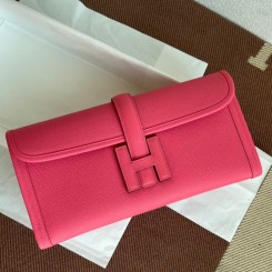 Replica Hermes Jige Elan 29 Clutch Bag In Rose Lipstick Epsom Leather JM834ij65