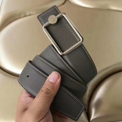 Replica Hermes Oscar Buckle 40 MM Belt Etoupe Reversible Leather JM1614IV87