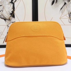 Top Hermes Medium Bolide Travel Case In Solei Cotton JM356EW49