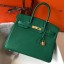 AAA Hermes Birkin 30cm Bag In Vert Vertigo Clemence Leather GHW JM340sH79