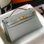 AAA Hermes Kelly Pochette Bag In Blue Glacier Epsom Leather JM1830sH79