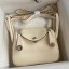 AAA Hermes Mini Lindy Handmade Bag In Nata Clemence Leather JM1532sH79