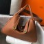 AAA Imitation Hermes Lindy 26cm Bag In Gold Clemence Leather GHW JM1879iE46