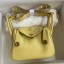 AAA Imitation Hermes Mini Lindy Handmade Bag In Jaune Poussin Swift Leather JM1141fr81