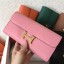 AAAAA Hermes Constance Long Wallet In Pink Epsom Leather JM788ot71